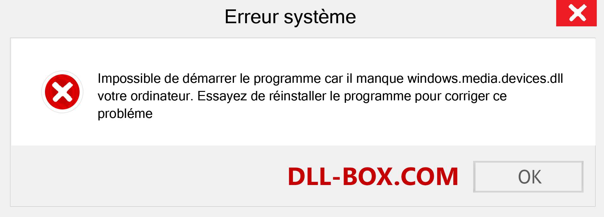 Le fichier windows.media.devices.dll est manquant ?. Télécharger pour Windows 7, 8, 10 - Correction de l'erreur manquante windows.media.devices dll sur Windows, photos, images